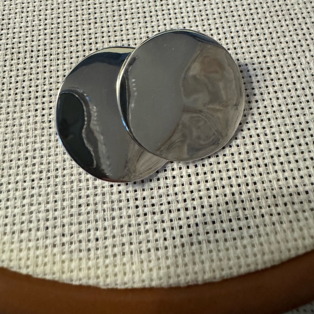 J. Crew silver disc earrings
